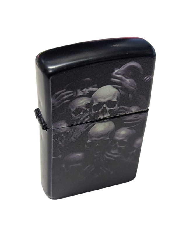 Skull Graphic Flip-Top Windproof Lighter