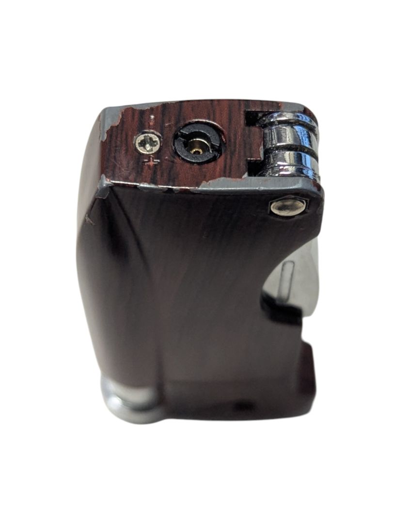 Multifunction Faux-Wood Butane Torch Lighter with Cigar Punch