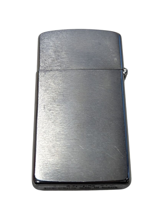 Zippo Lighter – Brushed Chrome with Red Heart Inlay (I • XIV Stamp)