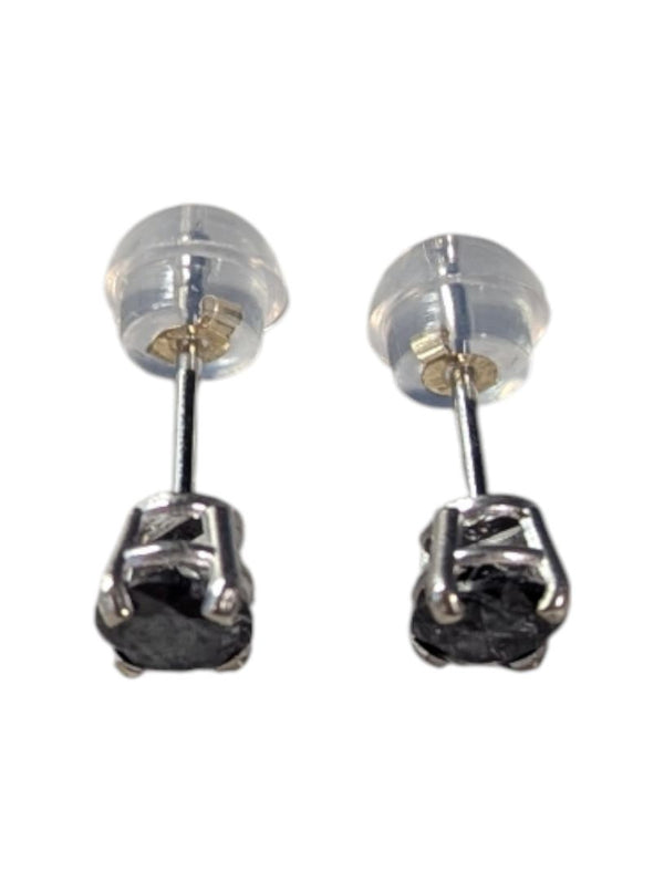 14 kt White Gold Black Diamond Stud Earrings (0.84 ct tw)