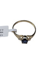 10 kt Yellow Gold Blue Sapphire & Diamond Ring