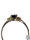 10 kt Yellow Gold Blue Sapphire & Diamond Ring