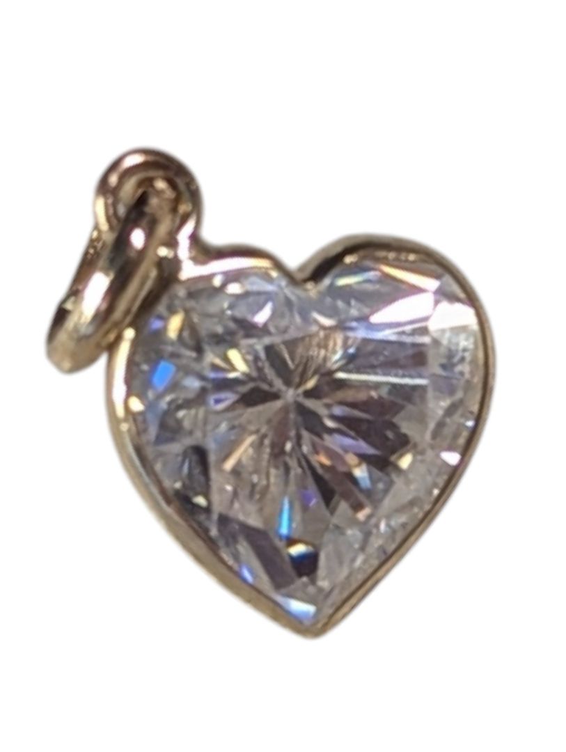 10 kt Yellow Gold 1.9 ct Moissanite Heart-Pendant (0.52 g)