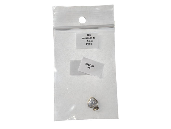 10 kt Yellow Gold 1.9 ct Moissanite Heart-Pendant (0.52 g)