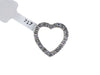 Sterling Silver Rhodium-Plated Heart Pendant with Blue Topaz (0.70ct)