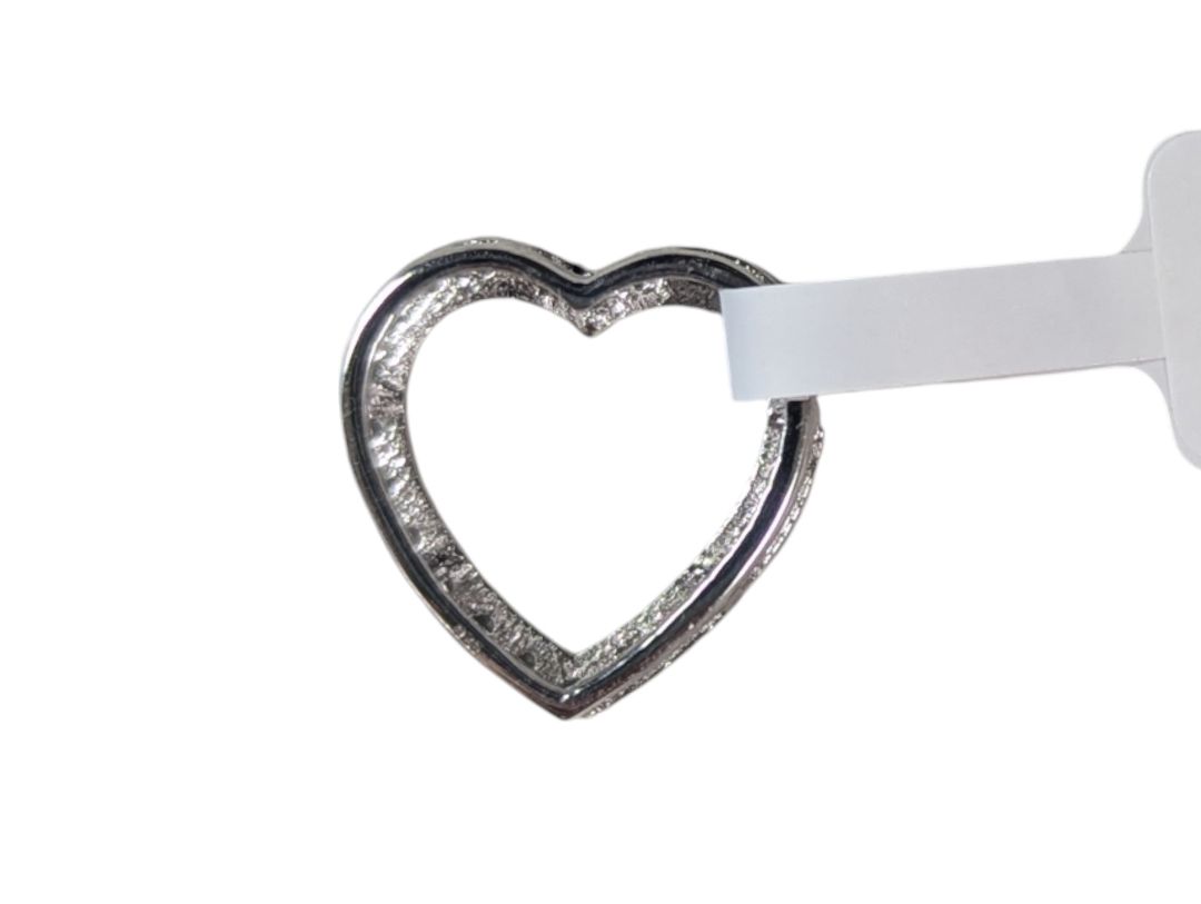 Sterling Silver Rhodium-Plated Heart Pendant with Blue Topaz (0.70ct)
