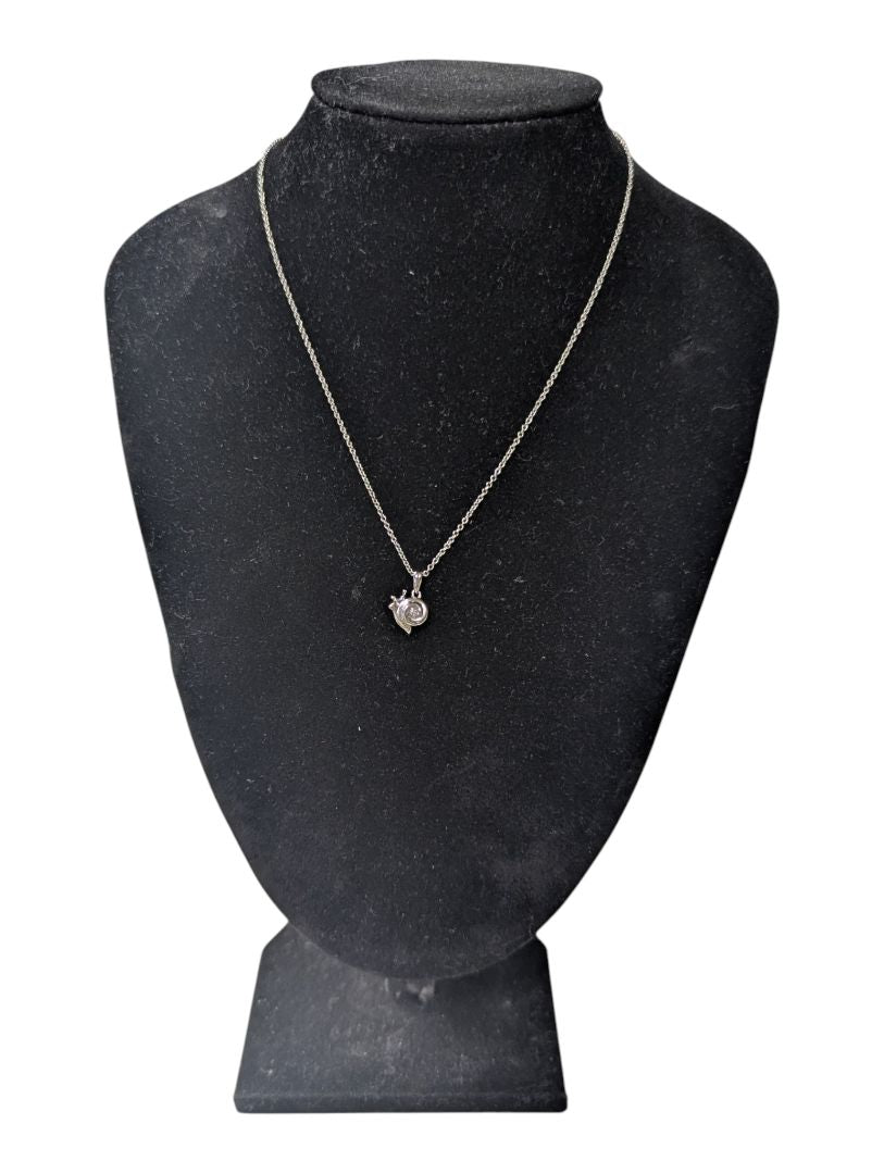 Sterling Silver Snail Pendant Necklace