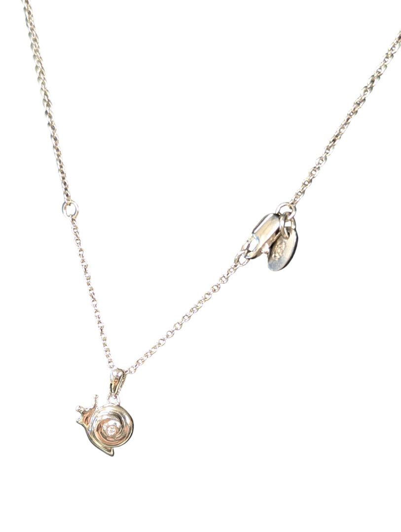 Sterling Silver Snail Pendant Necklace