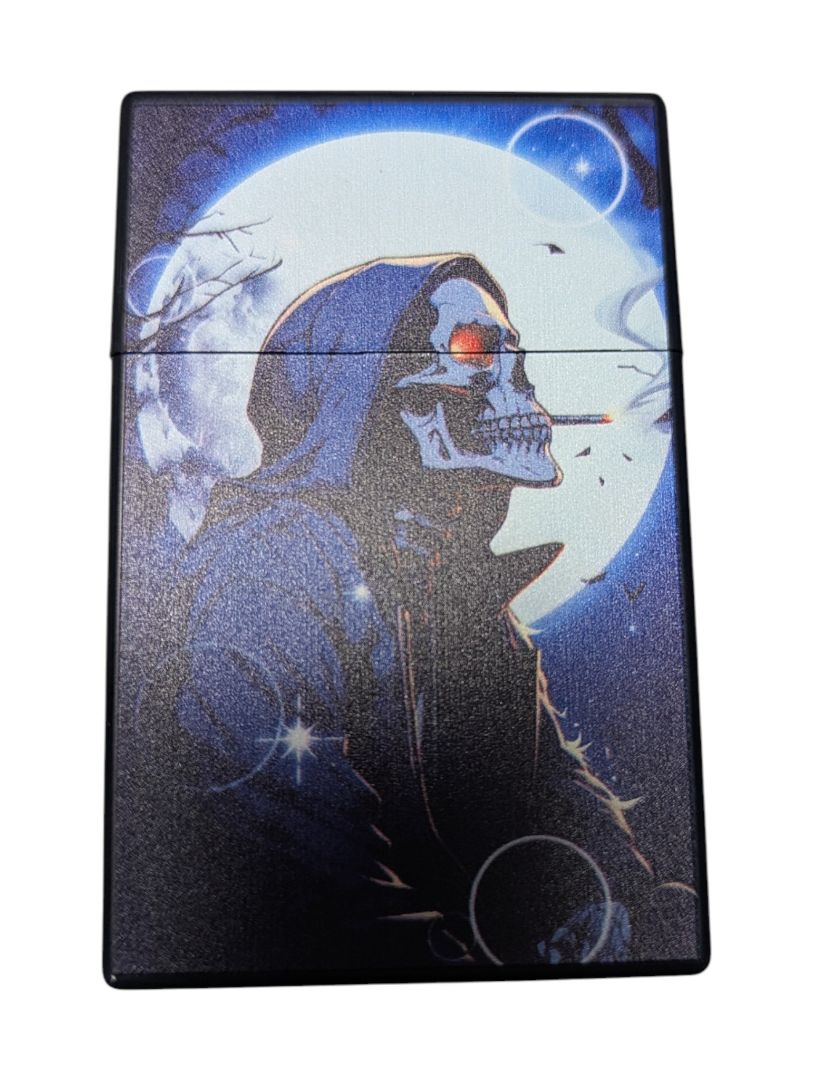 Skull Graphic Plastic Flip-Top Storage Case