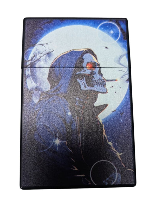 Skull Graphic Plastic Flip-Top Storage Case