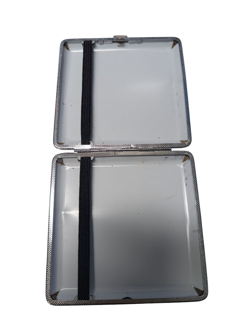 Embossed Egyptian-Style Metal Cigarette / Card Case