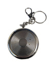Vintage Chrome Pillbox Keychain