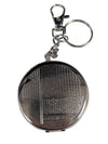 Vintage Chrome Pillbox Keychain