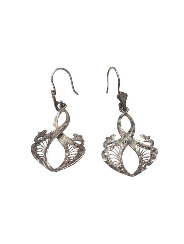 Lot of 3 Earring Pairs – Sterling Filigree, Rhinestone Studs & Petite Hoops in Gift Box