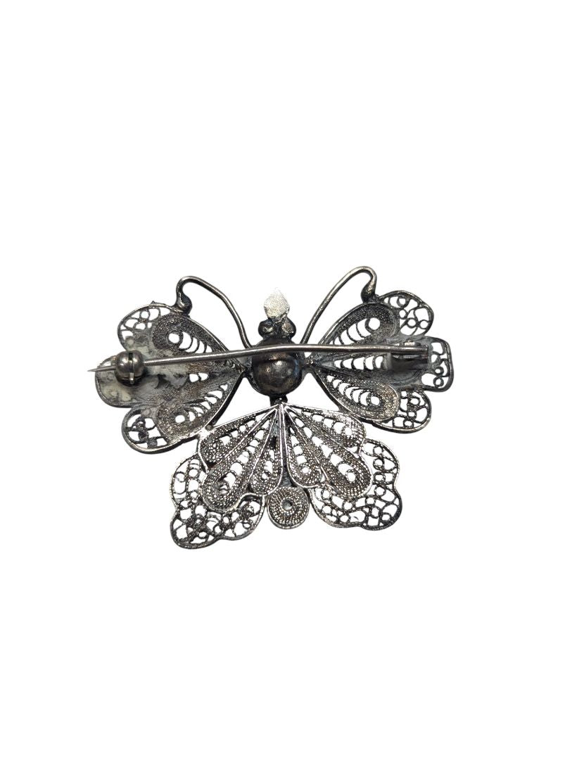 Lot of 6 Vintage Costume Jewelry Pieces – Brooches, Medals & Earrings