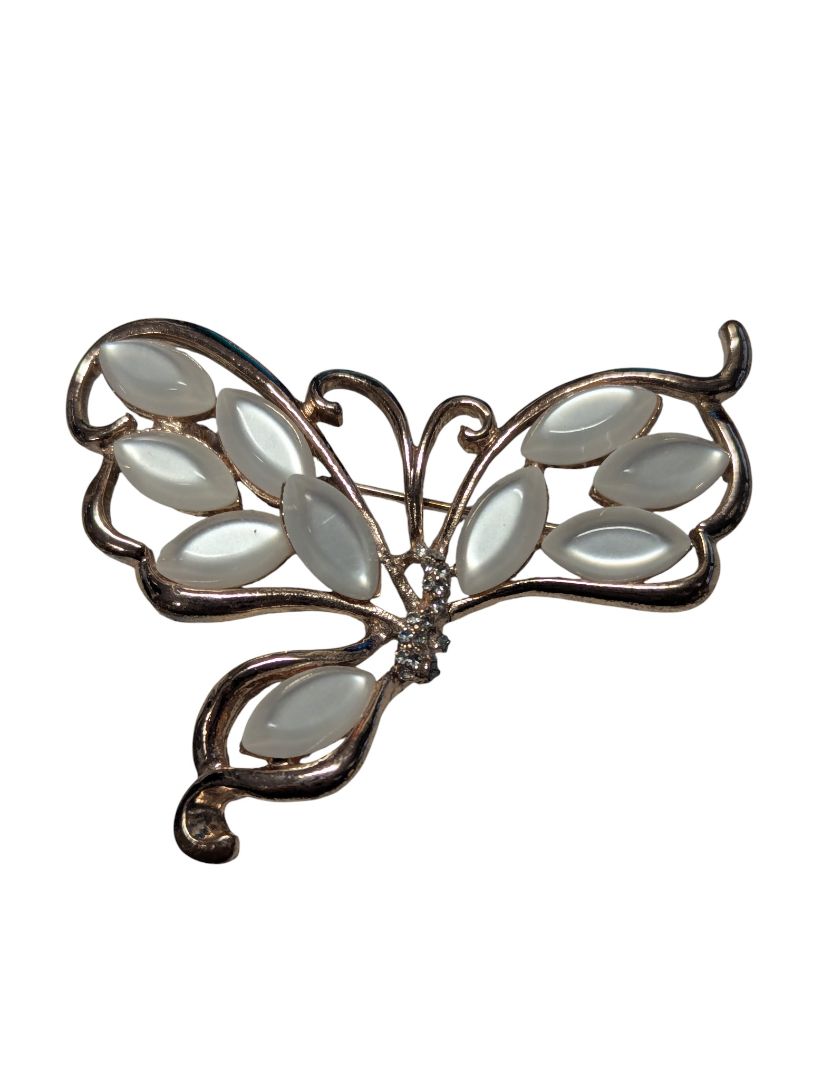 Lot of Vintage Costume Earrings & Brooches – Mixed Metals & Statement Designs