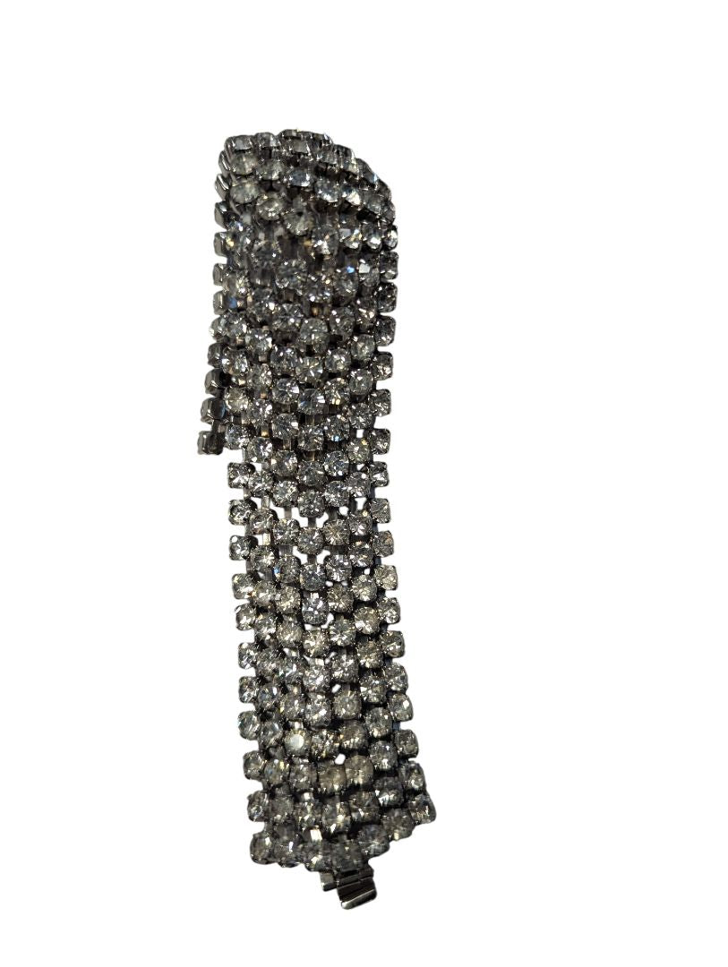 Lot of 3 Vintage Costume Bracelets in Glass Mirrored Jewelry Box