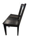 Pair of Black Wooden Ladder-Back Chairs
