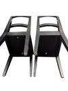 Pair of Black Wooden Ladder-Back Chairs