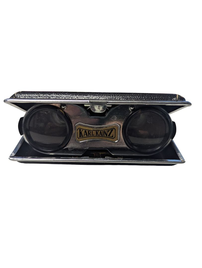 Karl Kainz Folding Opera Glasses – Vintage Chrome & Black Leatherette