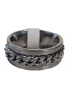 Men’s Titanium Chain-Link Spinner Ring – Size 8