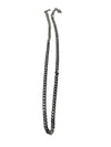 Men’s Long Curb Chain Necklace – Silver-Tone Alloy, Extra Heavy
