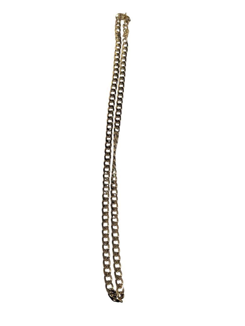 Gold-Tone Miami Cuban Link Chain Necklace – Costume Jewelry