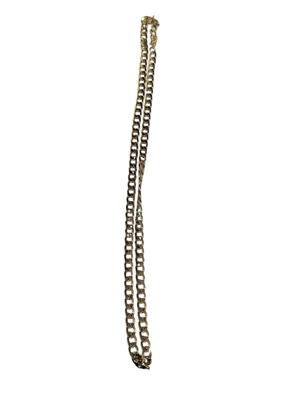 Gold-Tone Miami Cuban Link Chain Necklace – Costume Jewelry