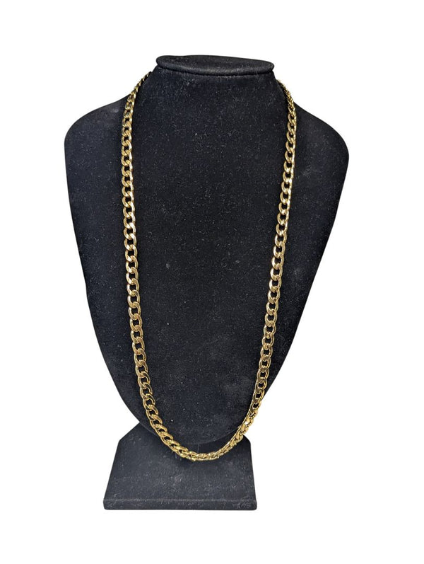 Gold-Tone Miami Cuban Link Chain Necklace – Costume Jewelry