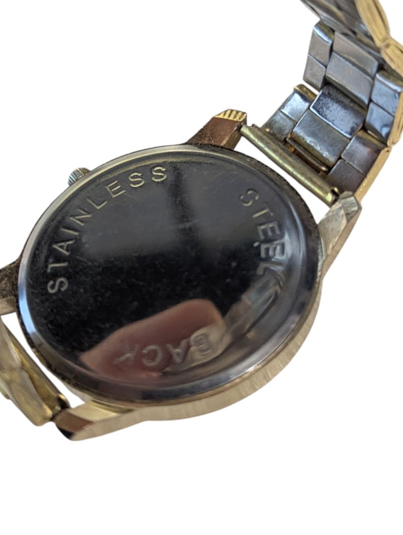 Lot of 3 Fashion Watches – Gold, Black Chronograph & Crystal Bezel