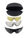 Interchangeable Shield Sport Sunglasses Set – 3 Lenses with Hard Case