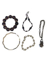 Mixed Costume Jewelry Bracelet Lot – 5-Piece Assortment