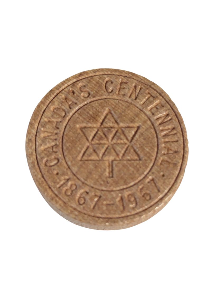 Lot of 17 Vintage Canada Centennial Wooden Nickels