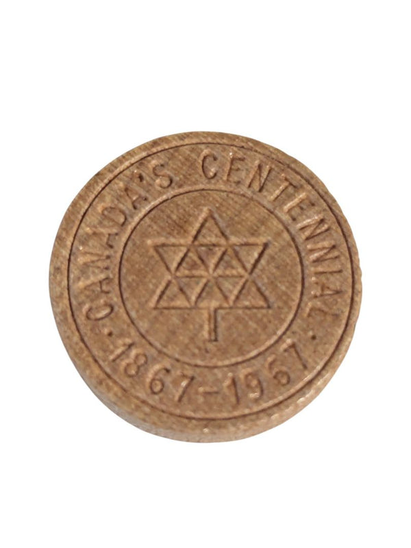 Lot of 17 Vintage Canada Centennial Wooden Nickels