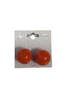 Sophia Collection Large Orange Stud Earrings – Costume Jewelry