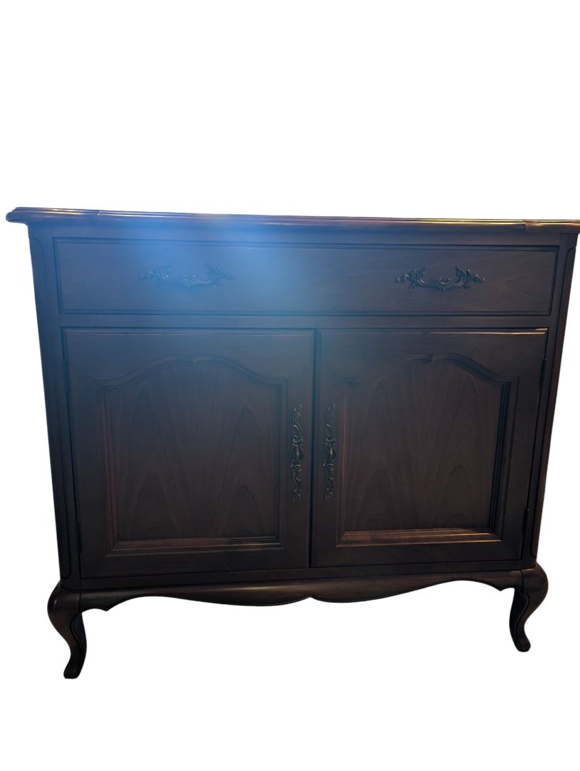 Gibbard Solid Cherry Two-Door Console with Felt-Lined Drawer