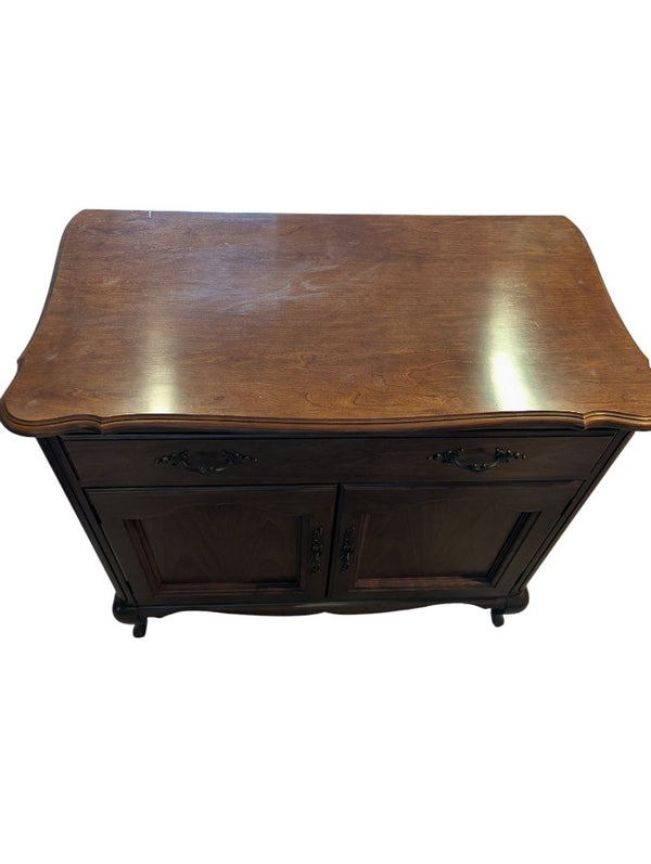 Gibbard Solid Cherry Two-Door Console with Felt-Lined Drawer