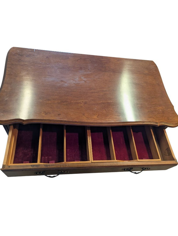 Gibbard Solid Cherry Two-Door Console with Felt-Lined Drawer