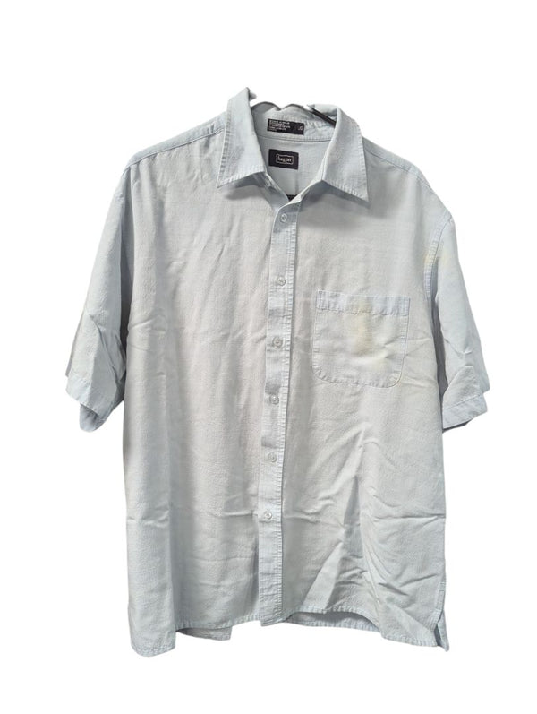 Haggar Light Blue Short-Sleeve Button-Up Shirt (L/G)