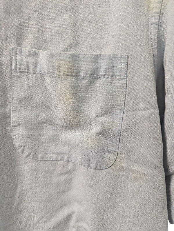 Haggar Light Blue Short-Sleeve Button-Up Shirt (L/G)