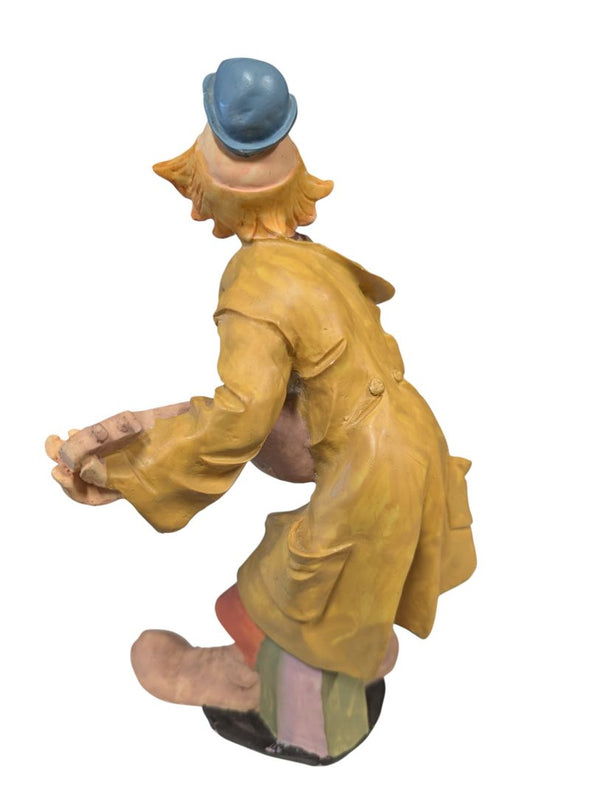 Vintage Hand-Painted Clown Musician Figurine
