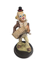 Hand-Painted Clown Accordion Player Figurine