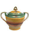 Elegant Vintage Japanese Porcelain Tea Service Set – Green & Gold Scenic Design