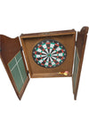 Kings Head Pub & Lodging Wooden Dartboard Cabinet with Darts