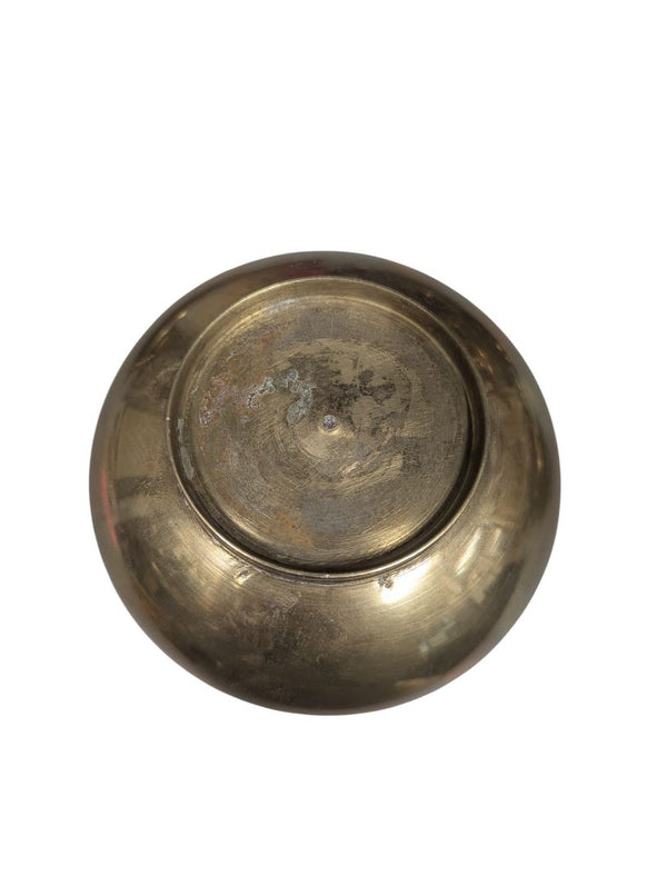 Decorative Brass Ashtray with Beaded Jewel Accents