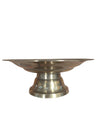 Vintage Hand-Engraved Brass Pedestal Dish