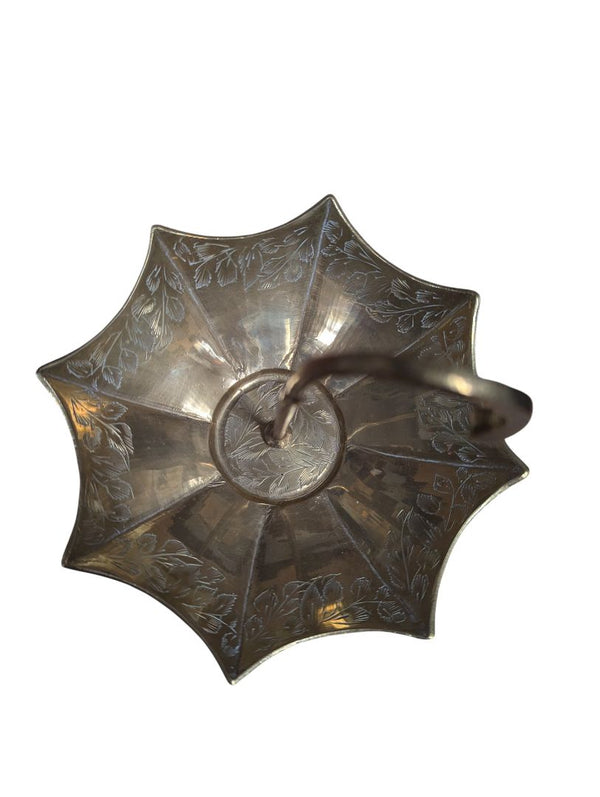 Vintage Brass Umbrella Trinket Dish