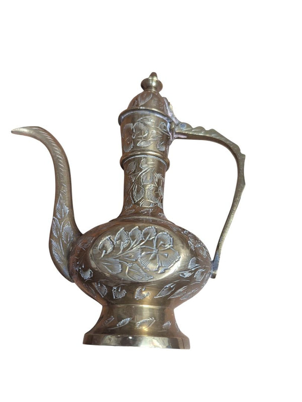 Engraved Brass Decorative Ewer