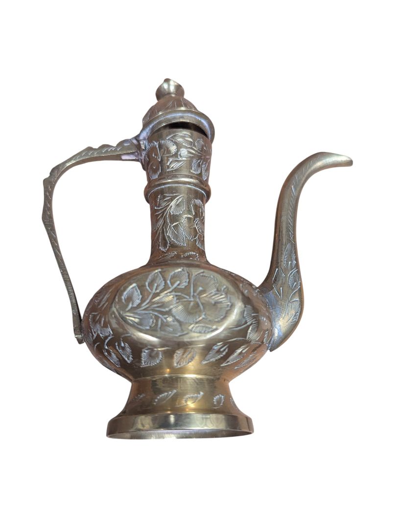 Engraved Brass Decorative Ewer