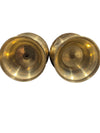 Pair of Etched Brass Vases